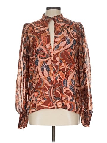 A.L.C. Long Sleeve Silk Top (view 1)