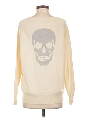 Skull Cashmere Pullover Sweater (view 2)