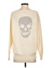 Skull Cashmere Ivory Pullover Sweater Size S - photo 2