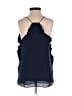 Paper Crown 100% Polyester Blue Sleeveless Blouse Size XS - photo 2