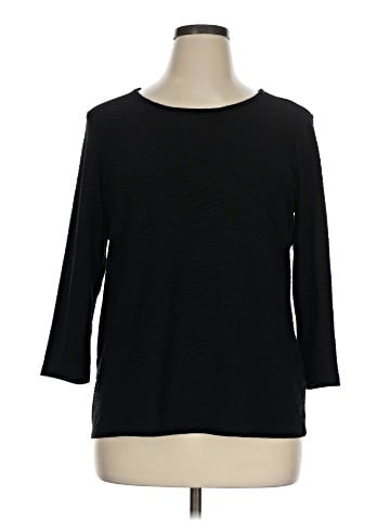JM Collection 3/4 Sleeve Top (view 1)