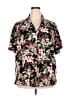Cathy Daniels Tropical Multi Color Black Short Sleeve Blouse Size 3X - photo 1