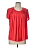 Dolan 100% Polyester Red Short Sleeve Blouse Size L - photo 1