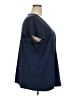 Roaman's 100% Cotton Blue Short Sleeve Henley Size 26 (2X) - photo 4