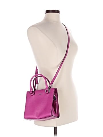 Calvin Klein Leather Satchel (view 2)