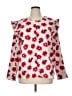 Free Assembly 100% Cotton Red 3/4 Sleeve Blouse Size XL - photo 1
