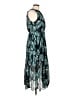 Maison Jules 100% Polyester Tropical Teal Casual Dress Size L - photo 4