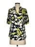 Perseption Concept Tropical Green Short Sleeve Blouse Size S - photo 1