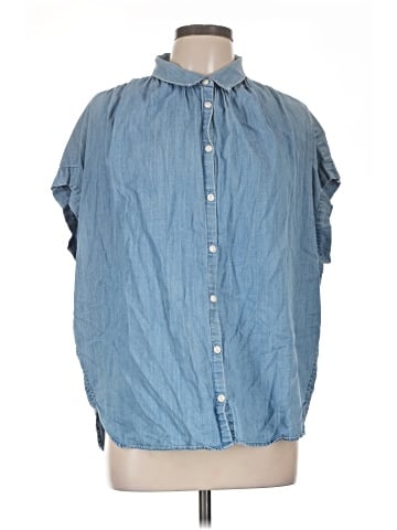 Madewell Central Shirt in Roberta Indigo (view 1)
