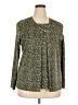Ninety 100% Polyester Green Long Sleeve Top Size 2X - photo 1