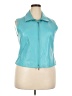 Carlisle 100% Leather Solid Teal Vest Size 18 - photo 1