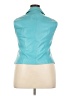 Carlisle 100% Leather Solid Teal Vest Size 18 - photo 2