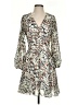 1.State 100% Polyester Print Ivory Casual Dress Size 4 - photo 1
