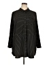 Apt. 9 Stripes Black Long Sleeve Blouse Size 2X - photo 1
