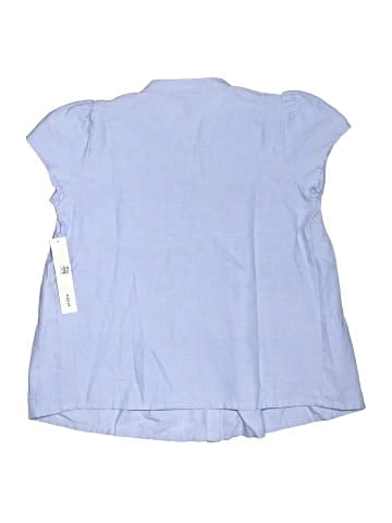 Aqua Sleeveless Button-Down Shirt (view 2)