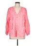 Vineyard Vines Pink 3/4 Sleeve Blouse Size L - photo 1