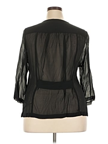 Coldwater Creek 3/4 Sleeve Silk Top (view 2)