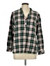 Riders by Lee Plaid Green Long Sleeve Button-Down Shirt Size L - photo 1