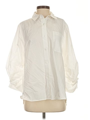 Halston 3/4 Sleeve Button-Down Shirt (view 1)