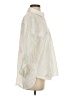 Halston Solid Ivory 3/4 Sleeve Button-Down Shirt Size S - photo 4