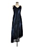 ALLSAINTS 100% Polyester Metallic Blue Cocktail Dress Size M - photo 1