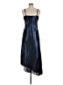 ALLSAINTS 100% Polyester Metallic Blue Cocktail Dress Size M - photo 2