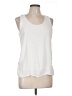 Ann Taylor 100% Polyester White Sleeveless Top Size Lg Petite - photo 1