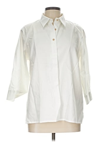 Lands' End 3/4 Sleeve Button-Down Shirt (view 1)