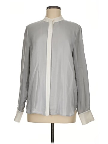 FRAME Long Sleeve Silk Top (view 1)