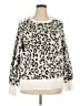 Crown & Ivy 100% Acrylic Animal Print Ivory Pullover Sweater Size 3X - photo 1
