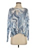 Charlie 100% Polyester Blue 3/4 Sleeve Blouse Size S - photo 1