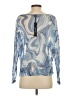 Charlie 100% Polyester Blue 3/4 Sleeve Blouse Size S - photo 2