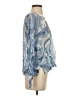 Charlie 100% Polyester Blue 3/4 Sleeve Blouse Size S - photo 4