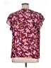 DR2 100% Polyester Burgundy Short Sleeve Blouse Size XL - photo 2