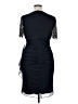 Xscape 100% Polyester Color Block Solid Silver Black Cocktail Dress Size 16 - photo 2