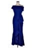 Betsy & Adam Solid Blue Cocktail Dress Size 14 - photo 1