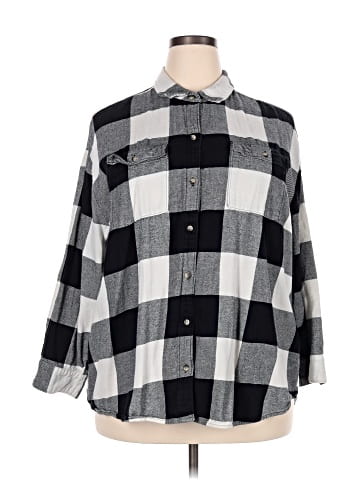 Old Navy 3/4 Sleeve Button-Down Shirt (view 1)