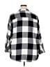 Old Navy 100% Cotton Checkered-gingham Black 3/4 Sleeve Button-Down Shirt Size 2X - photo 2