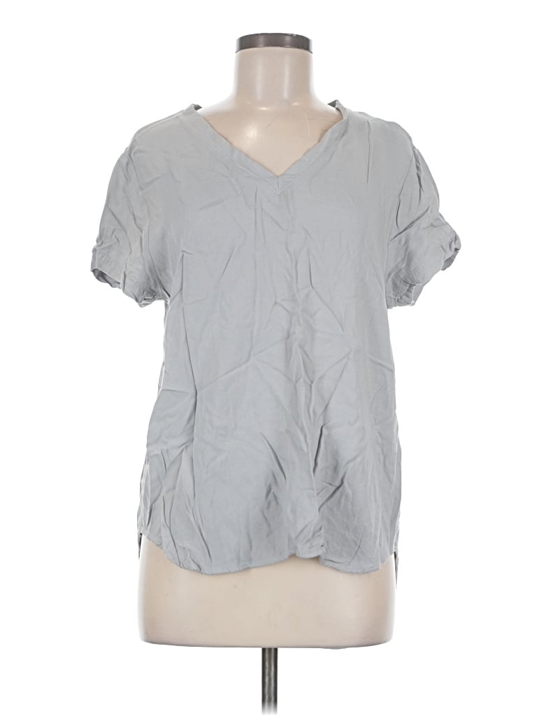 Pre-owned Bella Dahl Short Sleeve T-shirt In Gray