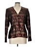Mary McFadden Paisley Brown Burgundy Blazer Size 10 - photo 1