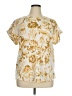 Cupio Gold Short Sleeve Blouse Size XL - photo 1