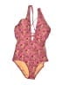 J.Crew Paisley Pink One Piece Swimsuit Size 10 - photo 1