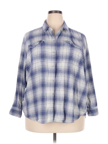 Old Navy 3/4 Sleeve Button-Down Shirt (view 1)