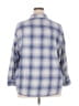 Old Navy 100% Cotton Plaid Blue 3/4 Sleeve Button-Down Shirt Size 2X - photo 2
