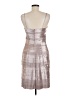 Connected Apparel Metallic Silver Cocktail Dress Size 10 - photo 2