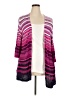 Catherines 100% Rayon Stripes Multi Color Purple Cardigan Size 3X - photo 1