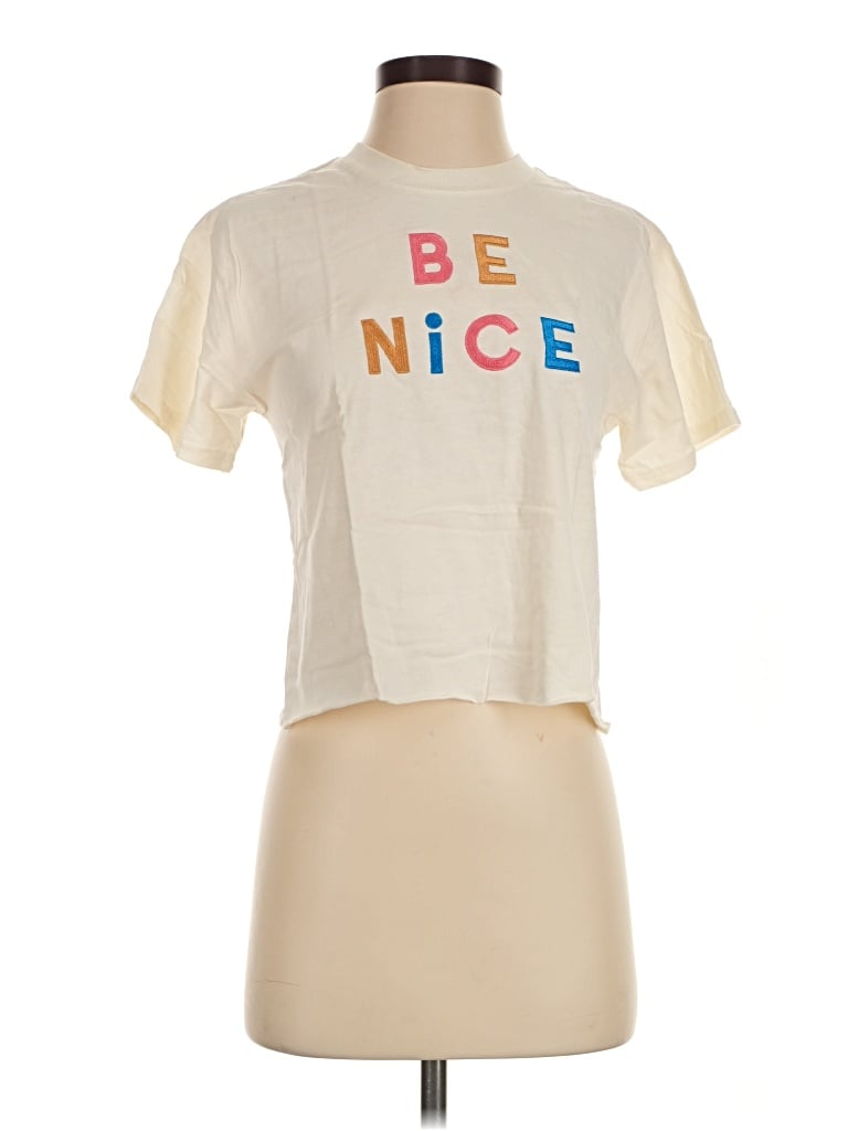Pre-owned Mighty Fine Short Sleeve T-shirt In Ivory