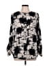 St. John Black Long Sleeve Silk Top Size 10 - photo 1