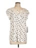 Daniel Rainn 100% Polyester Ivory Short Sleeve Blouse Size L - photo 1