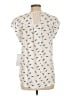 Daniel Rainn 100% Polyester Ivory Short Sleeve Blouse Size L - photo 2